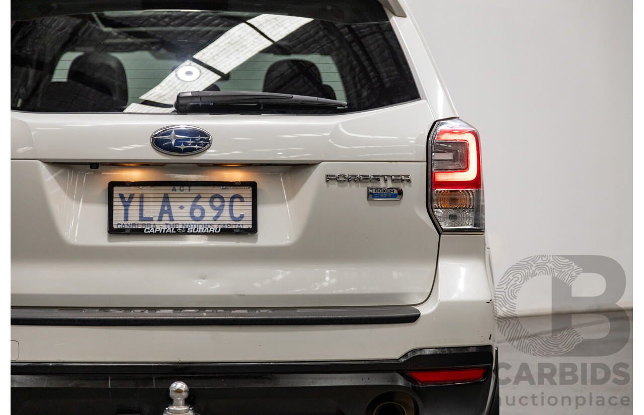 8/2016 Subaru Forester 2.0d-S (AWD) MY16 4d Wagon Pearl White Metallic Turbo Diesel 2.0L