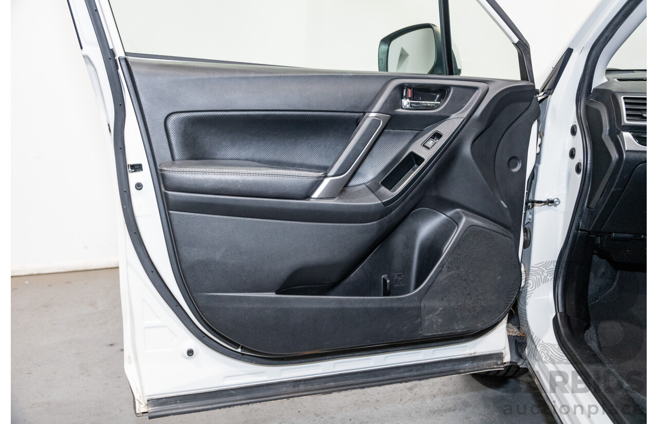 8/2016 Subaru Forester 2.0d-S (AWD) MY16 4d Wagon Pearl White Metallic Turbo Diesel 2.0L