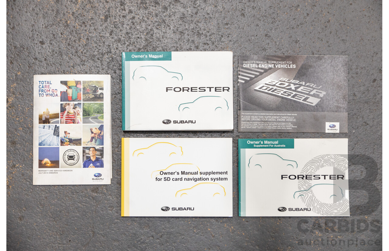 8/2016 Subaru Forester 2.0d-S (AWD) MY16 4d Wagon Pearl White Metallic Turbo Diesel 2.0L