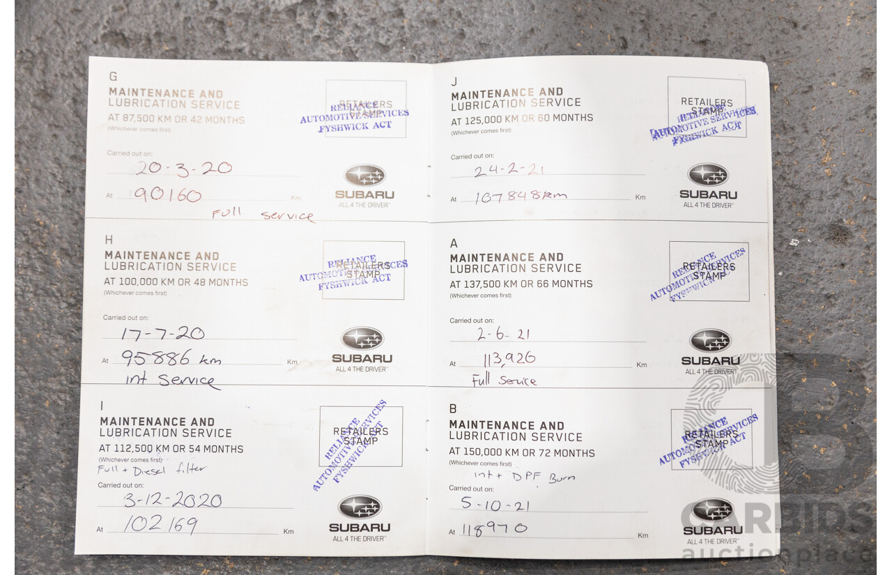 8/2016 Subaru Forester 2.0d-S (AWD) MY16 4d Wagon Pearl White Metallic Turbo Diesel 2.0L