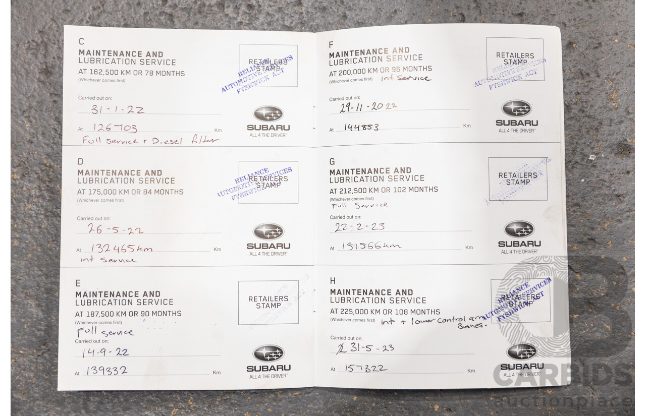 8/2016 Subaru Forester 2.0d-S (AWD) MY16 4d Wagon Pearl White Metallic Turbo Diesel 2.0L