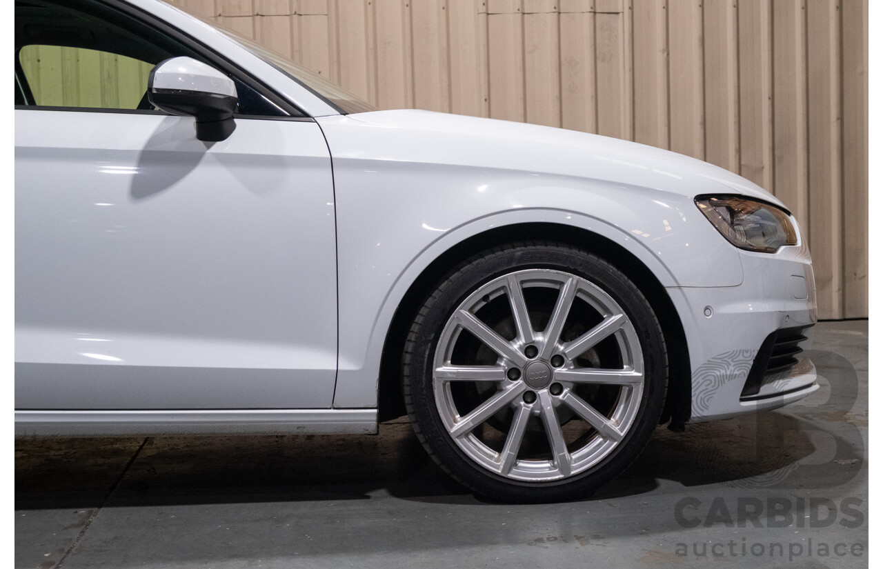 1/2016 Audi A3 1.4 TFSI Attraction 8V MY16 5d Sedan White Turbo 1.4L
