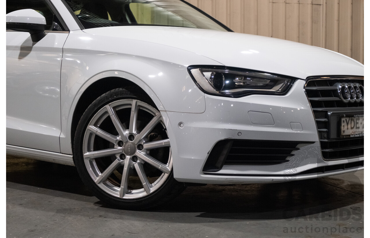 1/2016 Audi A3 1.4 TFSI Attraction 8V MY16 5d Sedan White Turbo 1.4L