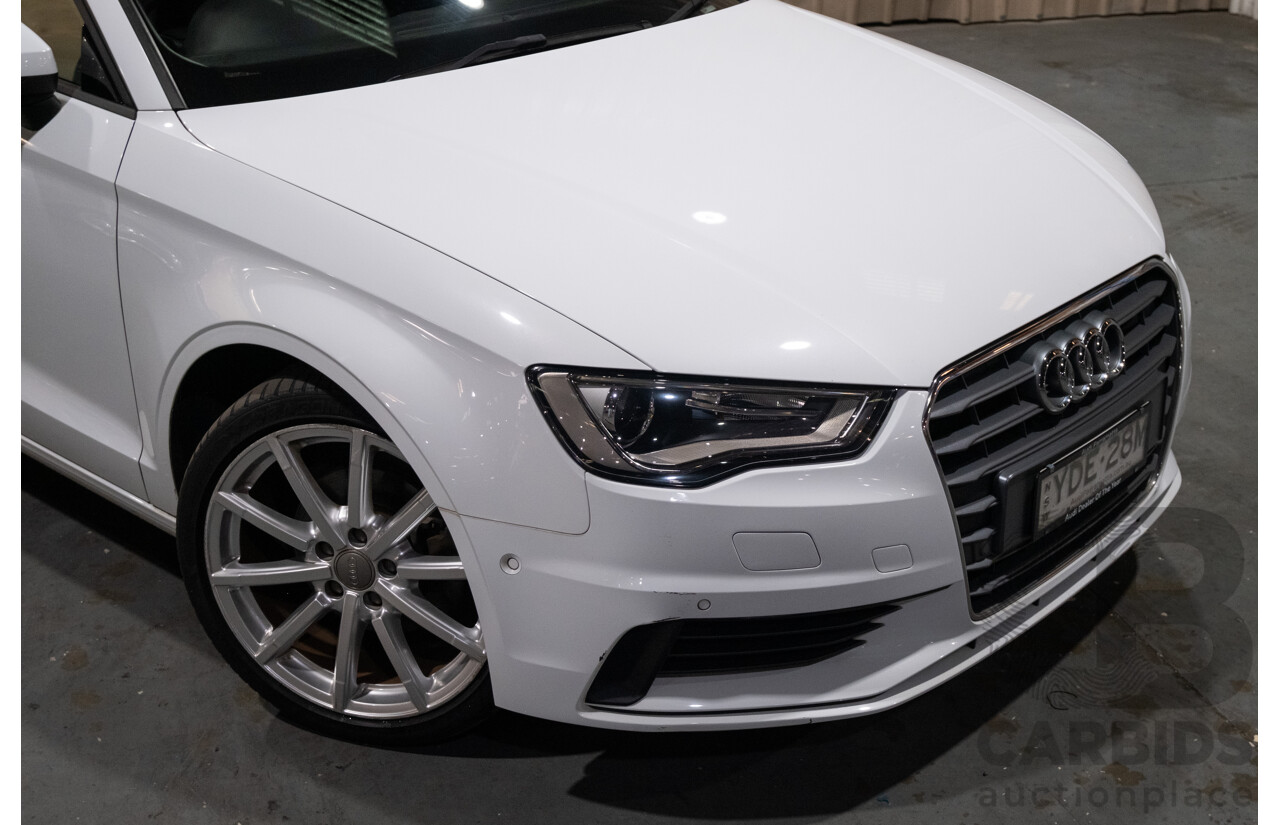 1/2016 Audi A3 1.4 TFSI Attraction 8V MY16 5d Sedan White Turbo 1.4L