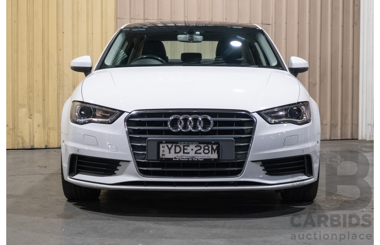 1/2016 Audi A3 1.4 TFSI Attraction 8V MY16 5d Sedan White Turbo 1.4L