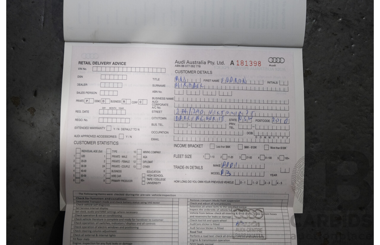 1/2016 Audi A3 1.4 TFSI Attraction 8V MY16 5d Sedan White Turbo 1.4L