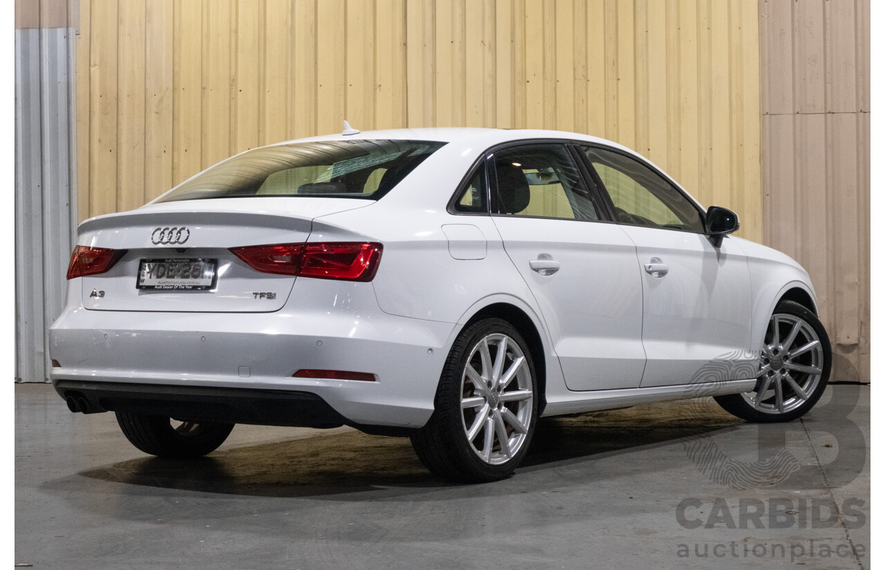 1/2016 Audi A3 1.4 TFSI Attraction 8V MY16 5d Sedan White Turbo 1.4L