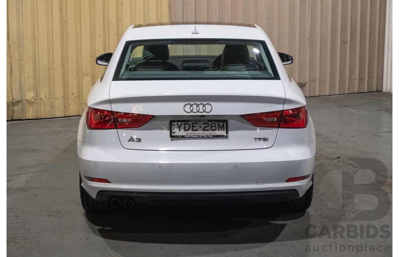 1/2016 Audi A3 1.4 TFSI Attraction 8V MY16 5d Sedan White Turbo 1.4L