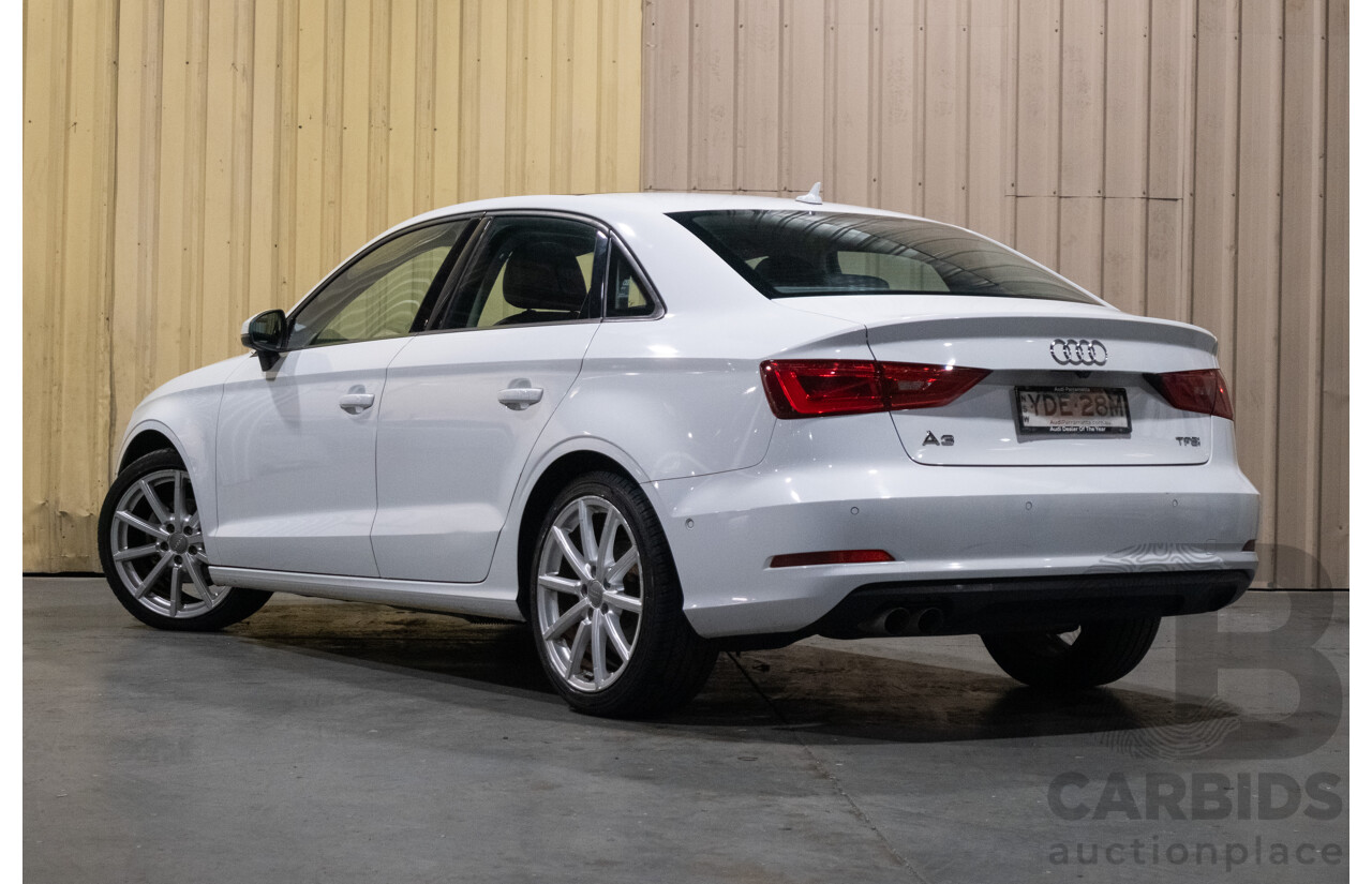 1/2016 Audi A3 1.4 TFSI Attraction 8V MY16 5d Sedan White Turbo 1.4L