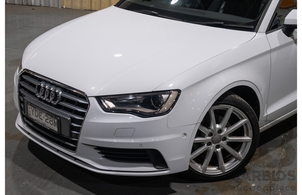 1/2016 Audi A3 1.4 TFSI Attraction 8V MY16 5d Sedan White Turbo 1.4L