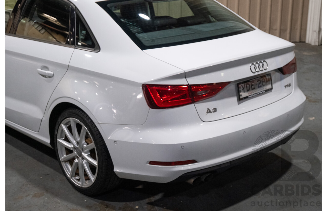 1/2016 Audi A3 1.4 TFSI Attraction 8V MY16 5d Sedan White Turbo 1.4L