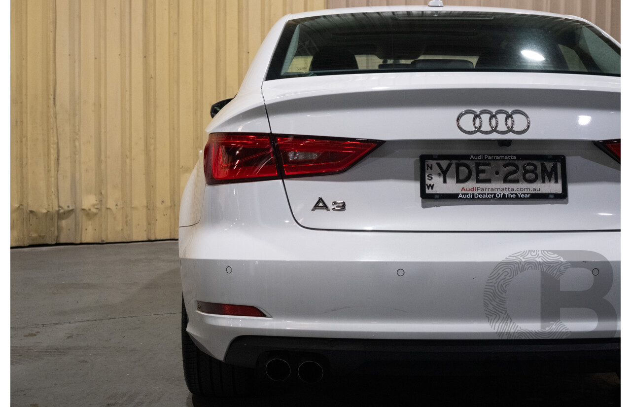 1/2016 Audi A3 1.4 TFSI Attraction 8V MY16 5d Sedan White Turbo 1.4L