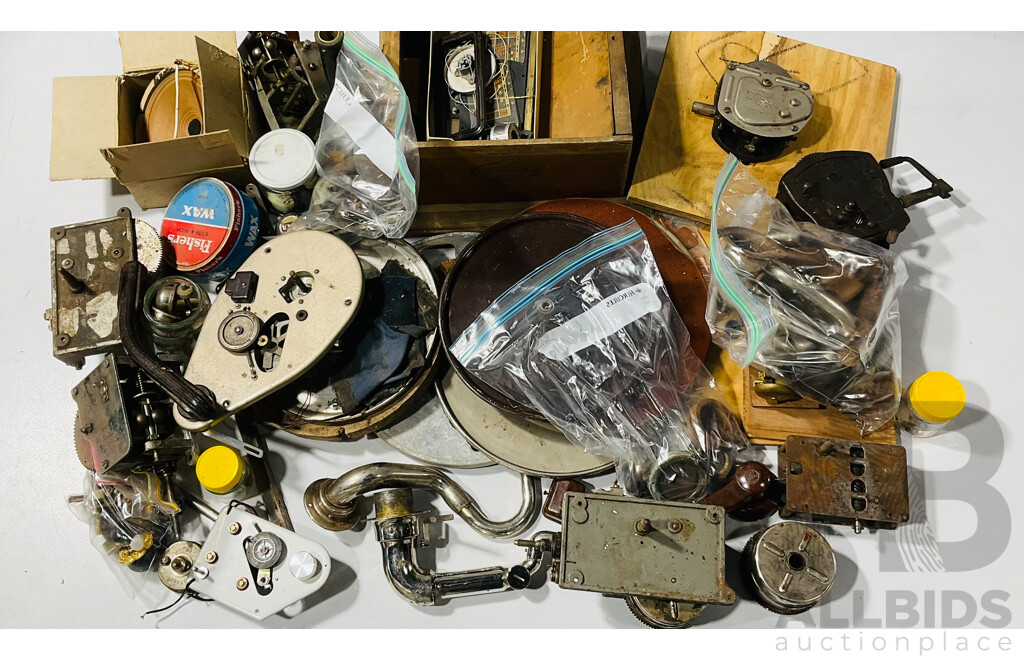 Very Large Lot of Vintage Gramophone Parts for Restoration Project
