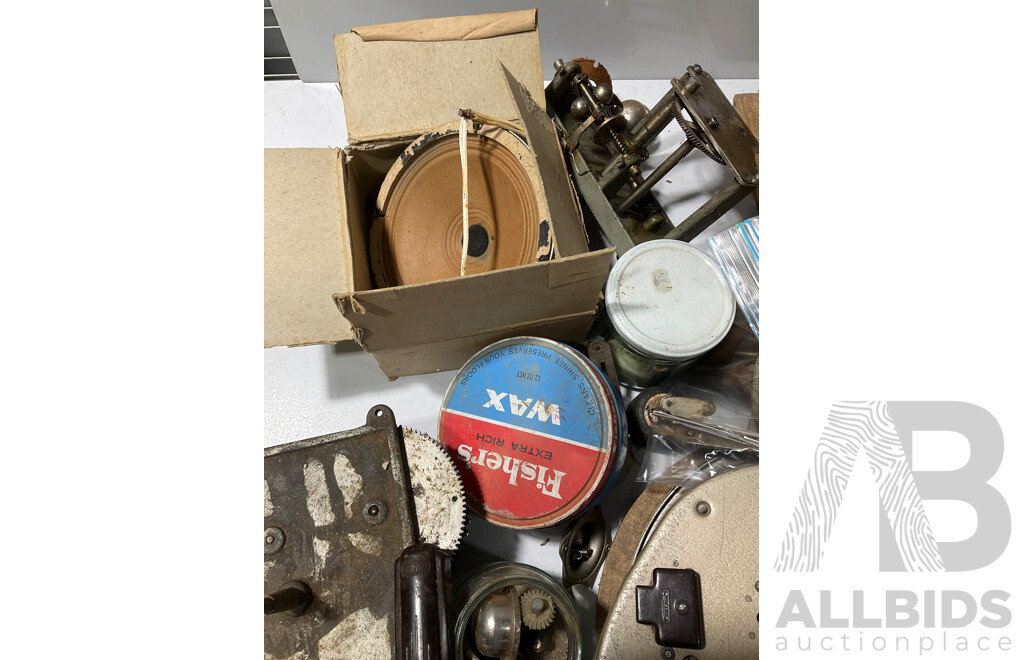 Very Large Lot of Vintage Gramophone Parts for Restoration Project