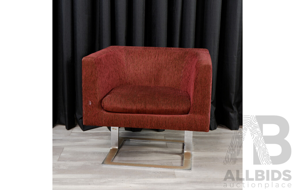 Vintage Upholstered Cube Chair by Artifort
