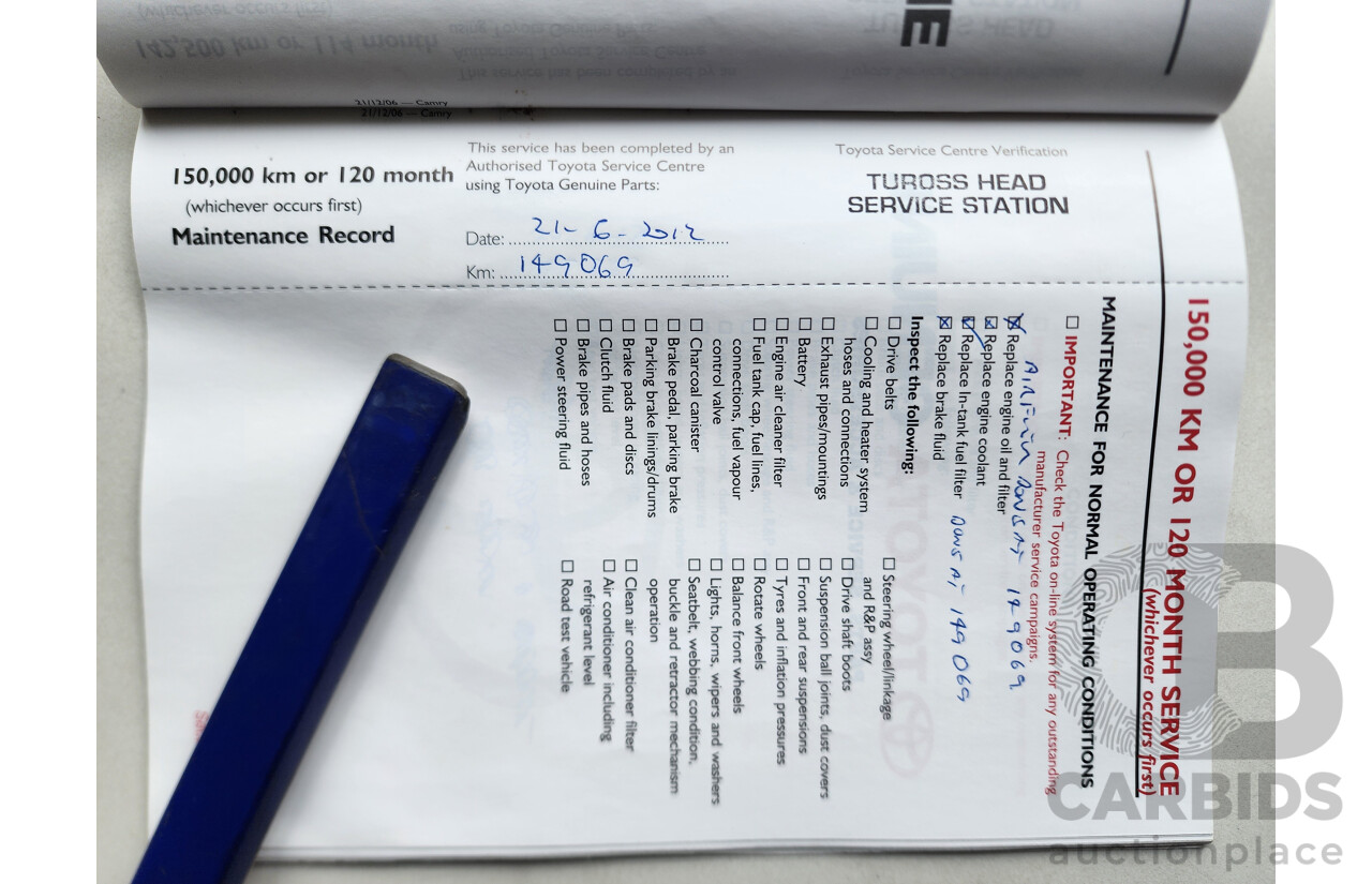 10/2007 Toyota Camry ATEVA FWD ACV40R 4D Sedan Silver 2.4L