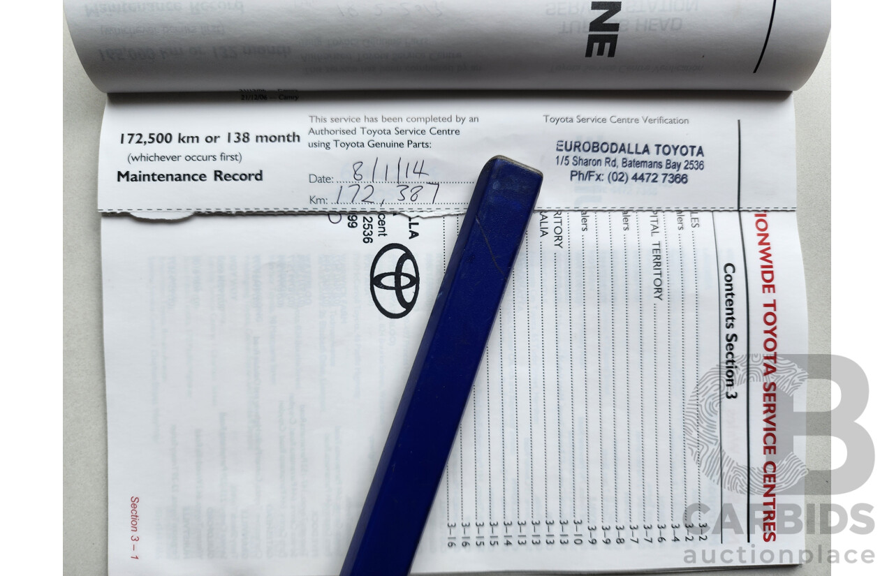 10/2007 Toyota Camry ATEVA FWD ACV40R 4D Sedan Silver 2.4L