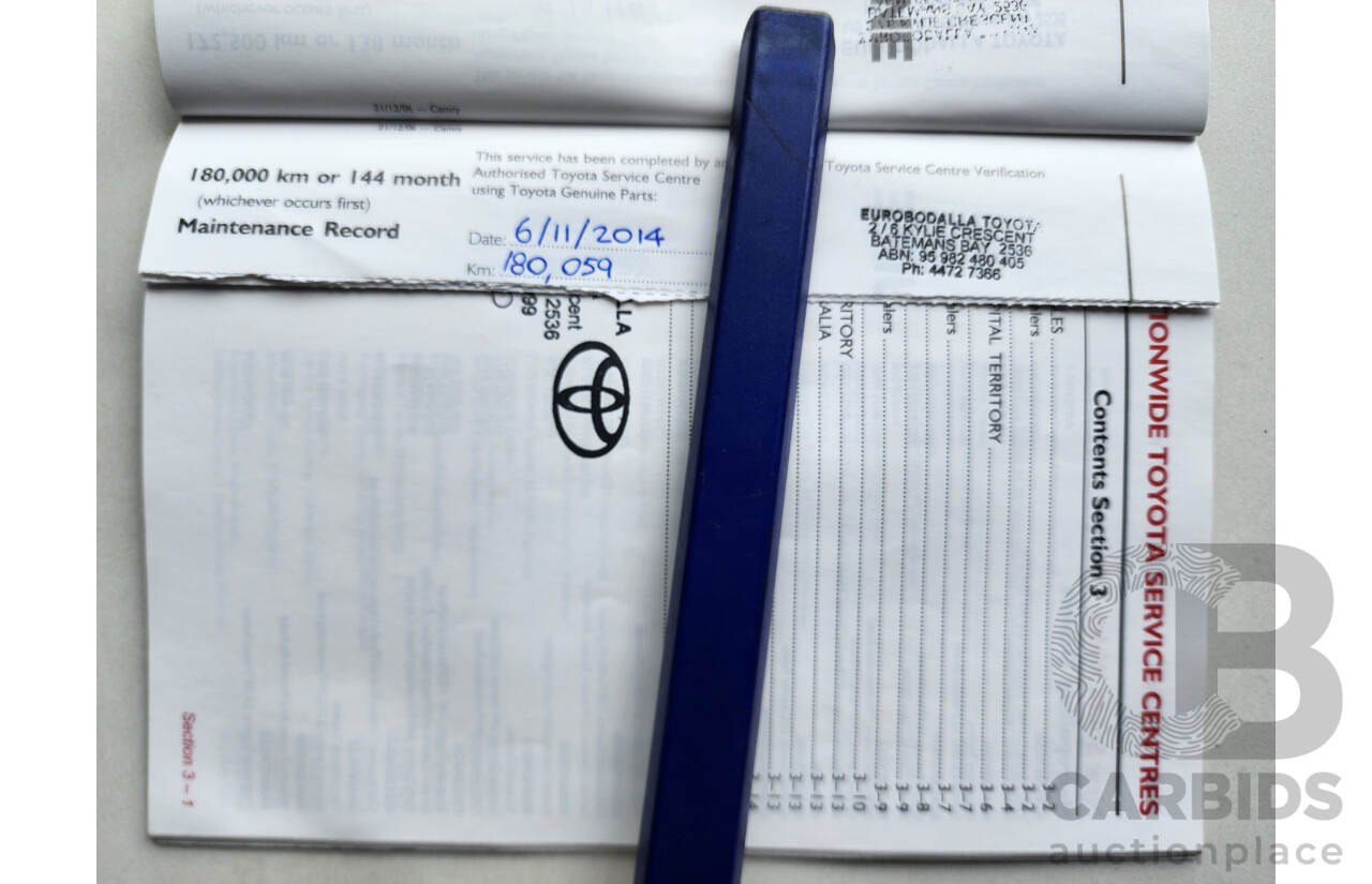 10/2007 Toyota Camry ATEVA FWD ACV40R 4D Sedan Silver 2.4L