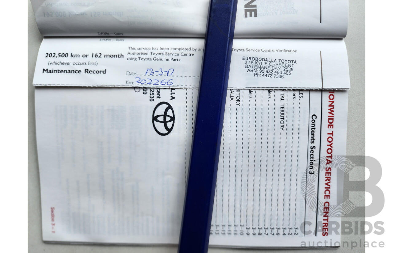 10/2007 Toyota Camry ATEVA FWD ACV40R 4D Sedan Silver 2.4L