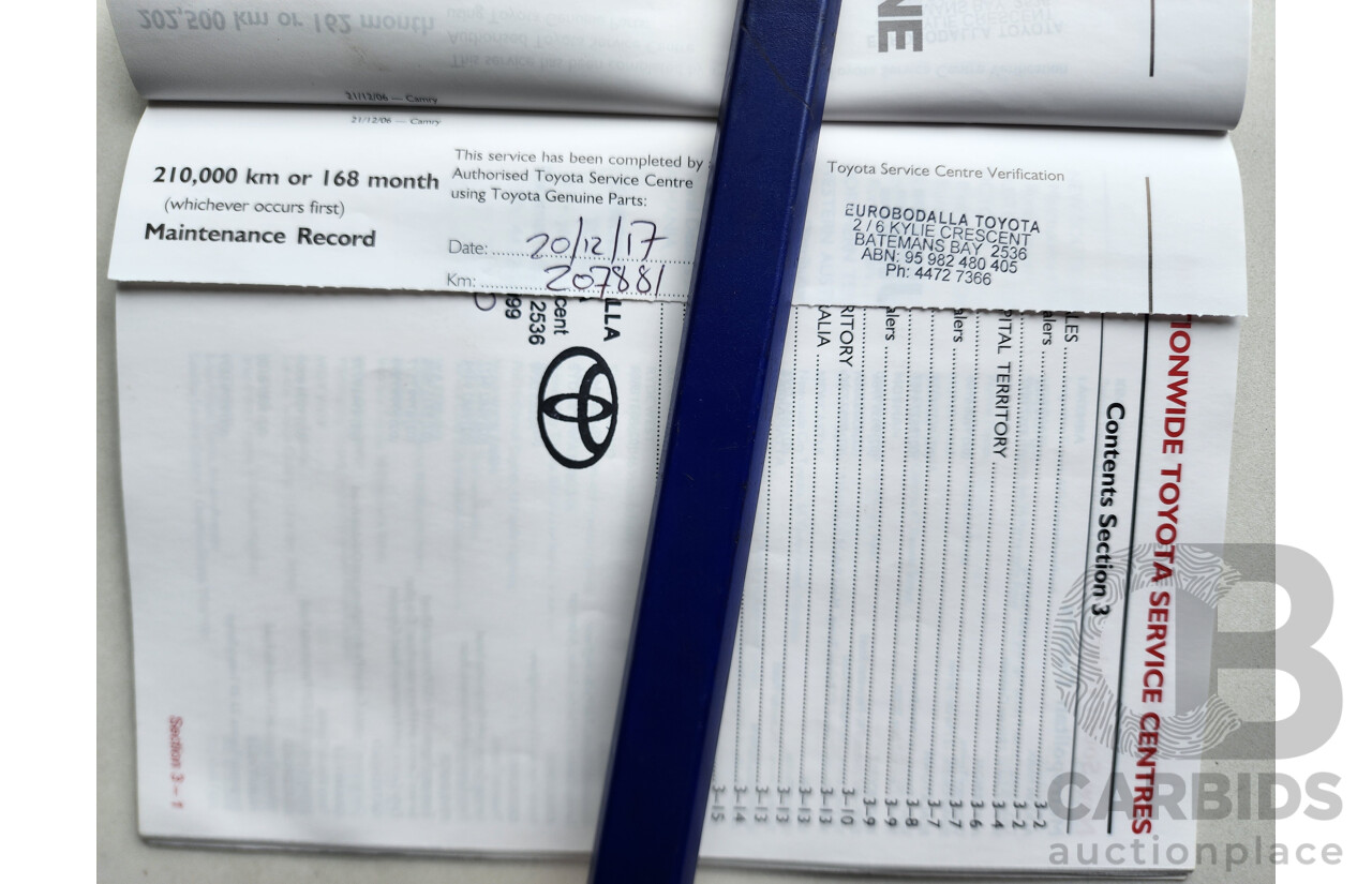 10/2007 Toyota Camry ATEVA FWD ACV40R 4D Sedan Silver 2.4L