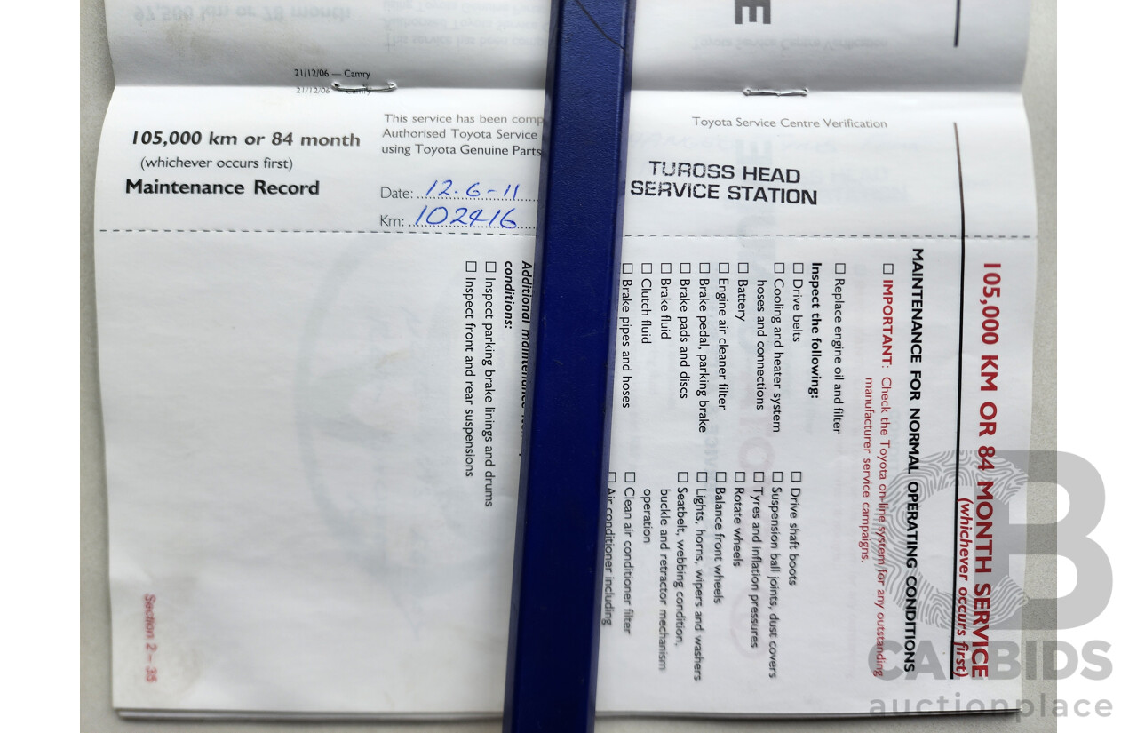 10/2007 Toyota Camry ATEVA FWD ACV40R 4D Sedan Silver 2.4L