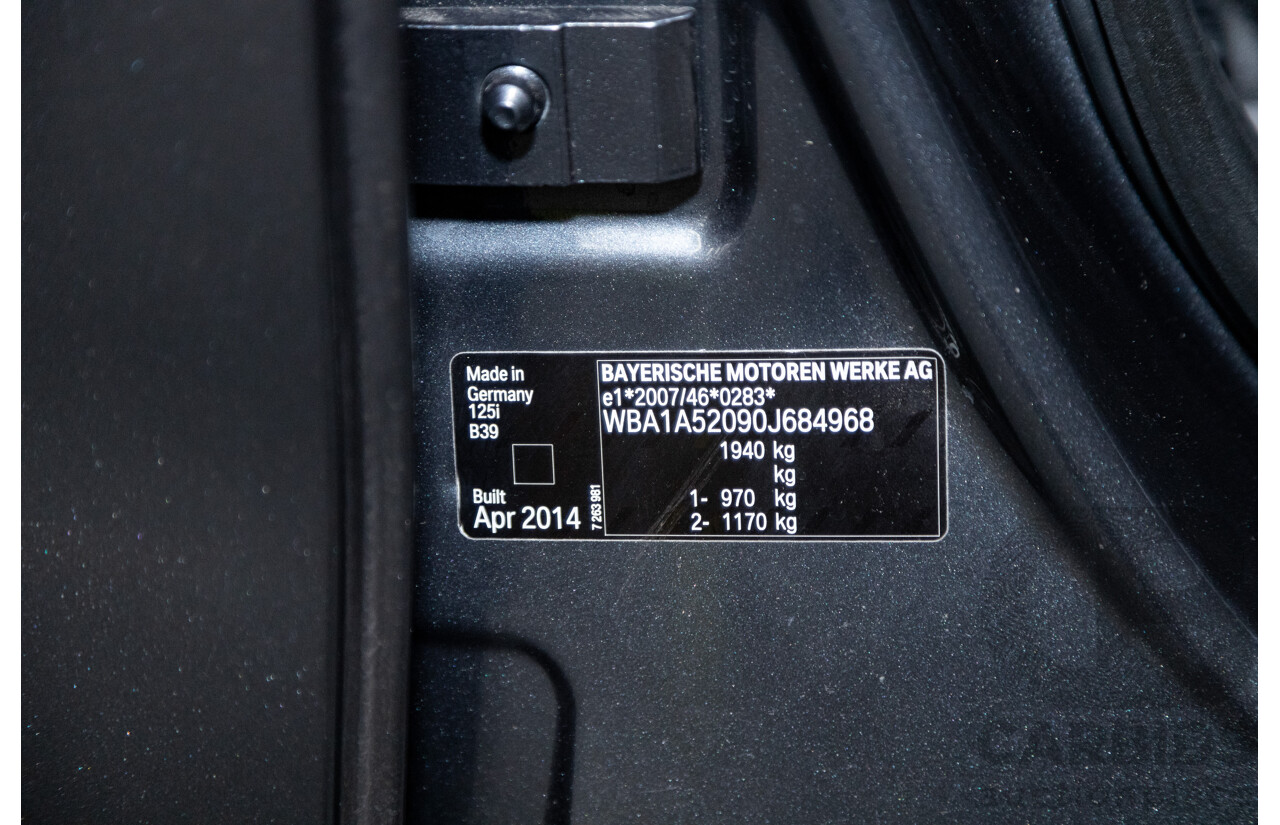 5/2014 BMW 125i M-Sport F20 MY14 5d Hatchback Metallic Grey Turbo 2.0L