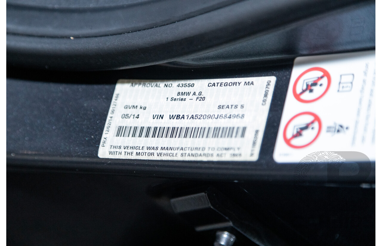 5/2014 BMW 125i M-Sport F20 MY14 5d Hatchback Metallic Grey Turbo 2.0L