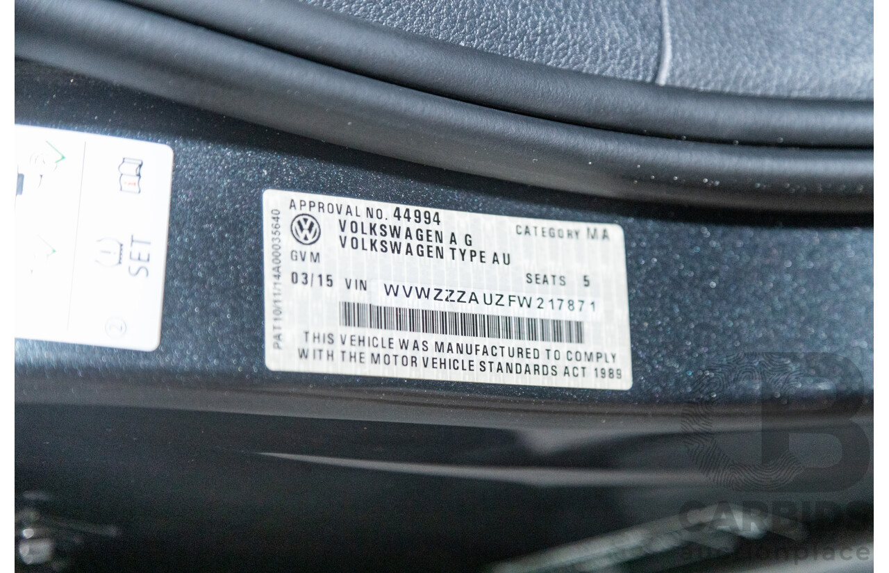 3/2015 Volkswagen Golf GTi AU MK7 MY15 5d Hatchback Carbon Steel Metallic Turbo 2.0L