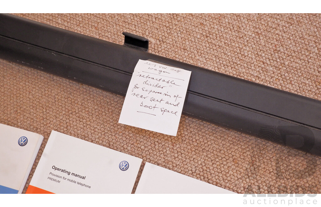 VW Cargo Barrier Screen for Golf VI Wagon and Operating Manuals