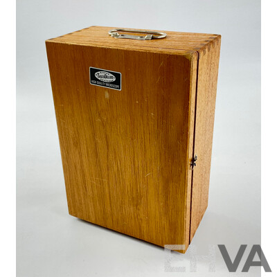 Vintage Tasco Deluxe 600x Microscope in Original Box with Spare Slides and Specimen Slides, Made in Japan