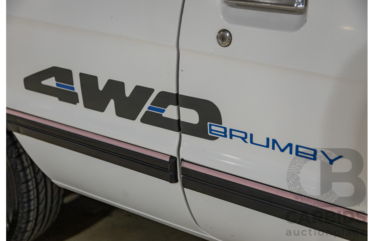 5/1991 Subaru Brumby Special GL Targa Roof (4x4) P/Up White 1.8L