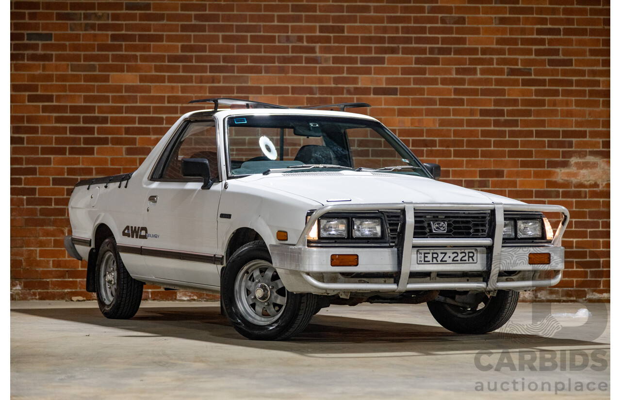 5/1991 Subaru Brumby Special GL Targa Roof (4x4) P/Up White 1.8L