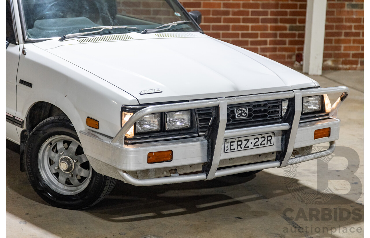 5/1991 Subaru Brumby Special GL Targa Roof (4x4) P/Up White 1.8L