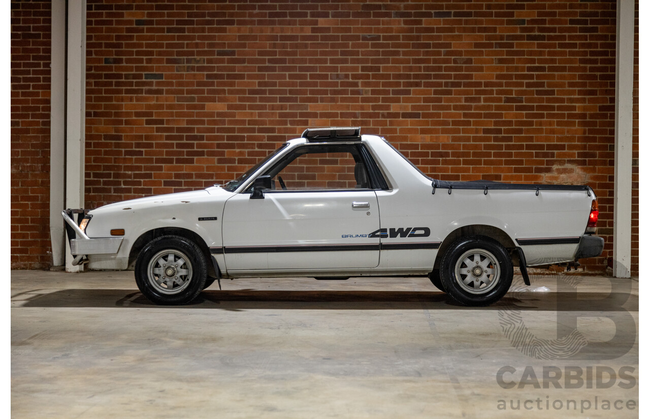 5/1991 Subaru Brumby Special GL Targa Roof (4x4) P/Up White 1.8L