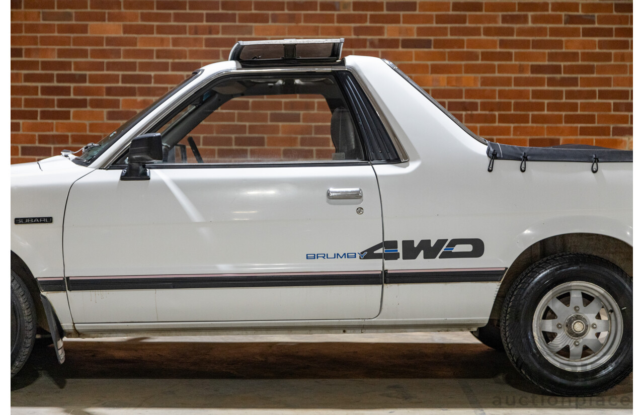 5/1991 Subaru Brumby Special GL Targa Roof (4x4) P/Up White 1.8L