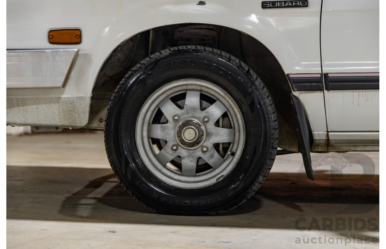 5/1991 Subaru Brumby Special GL Targa Roof (4x4) P/Up White 1.8L