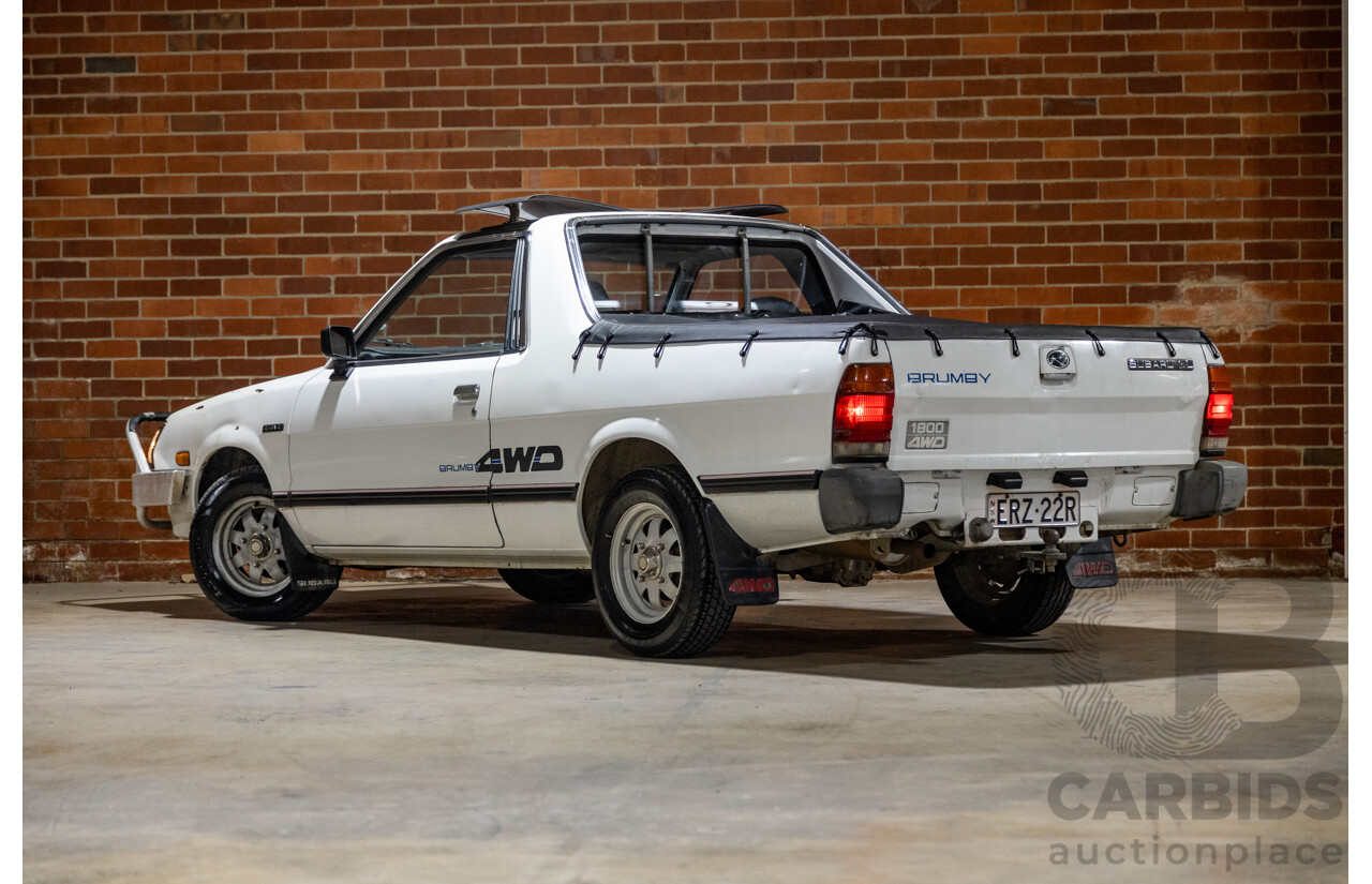 5/1991 Subaru Brumby Special GL Targa Roof (4x4) P/Up White 1.8L