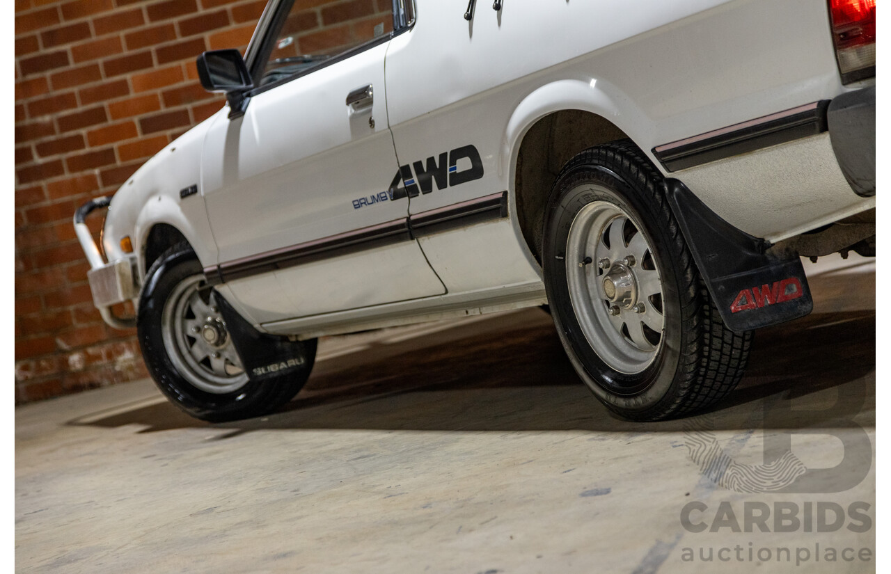 5/1991 Subaru Brumby Special GL Targa Roof (4x4) P/Up White 1.8L