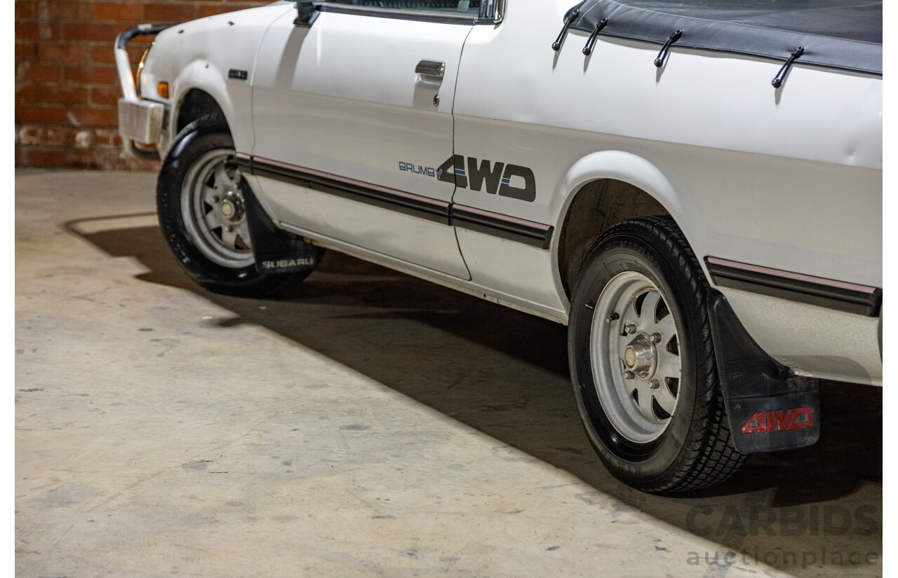 5/1991 Subaru Brumby Special GL Targa Roof (4x4) P/Up White 1.8L