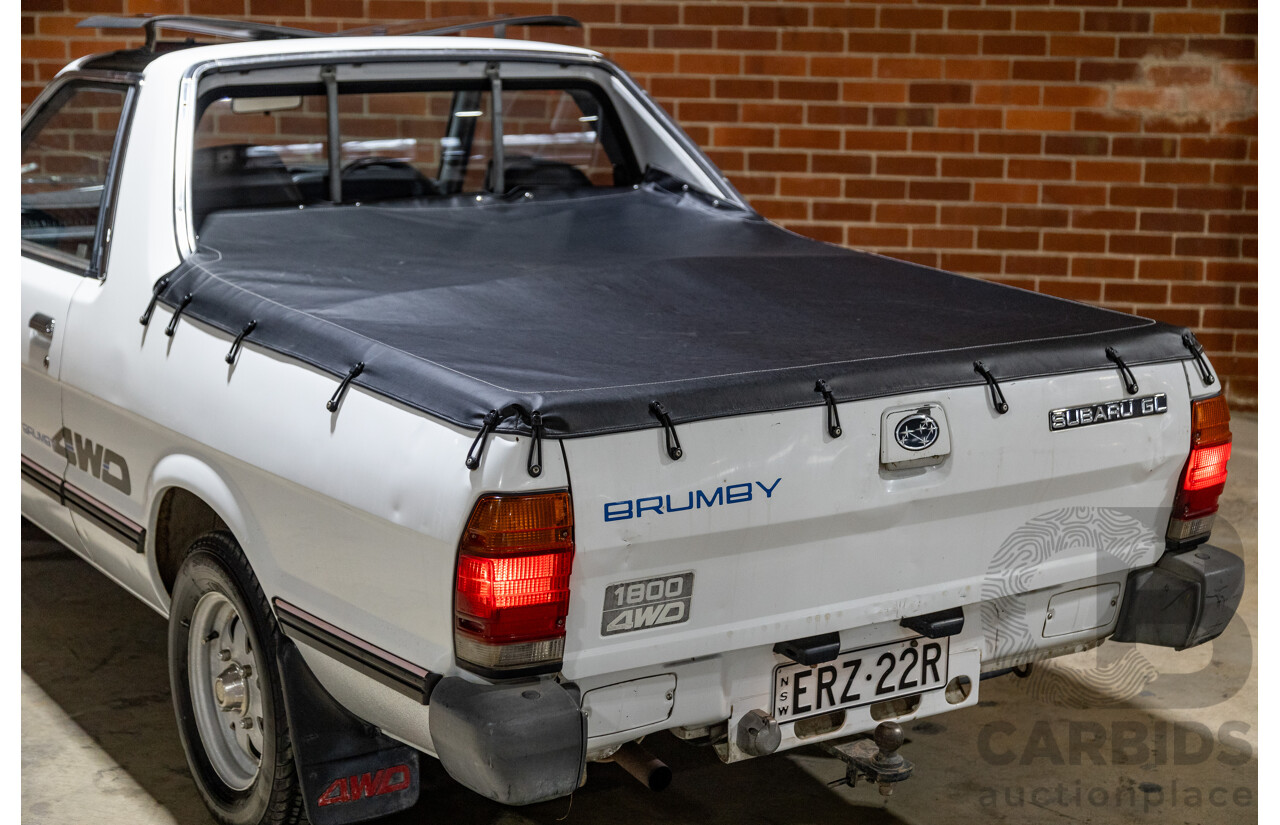 5/1991 Subaru Brumby Special GL Targa Roof (4x4) P/Up White 1.8L