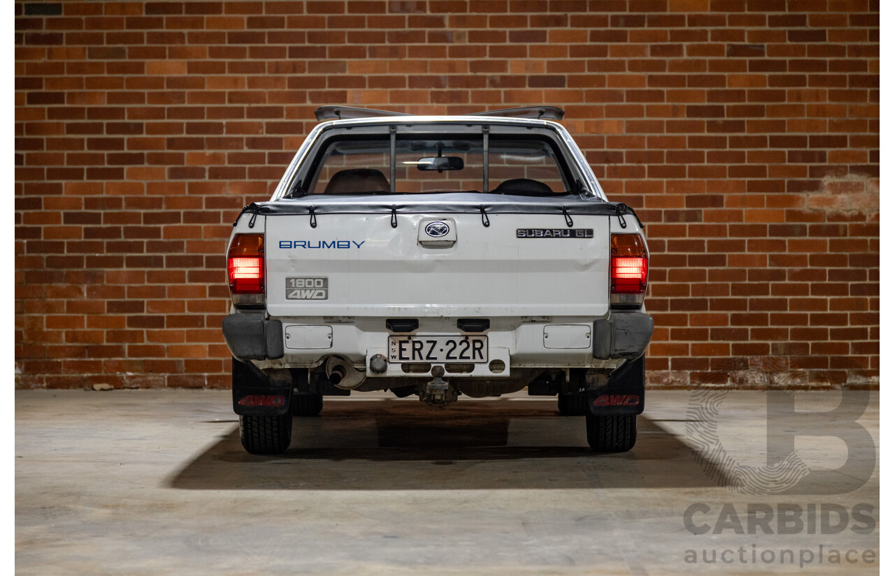 5/1991 Subaru Brumby Special GL Targa Roof (4x4) P/Up White 1.8L