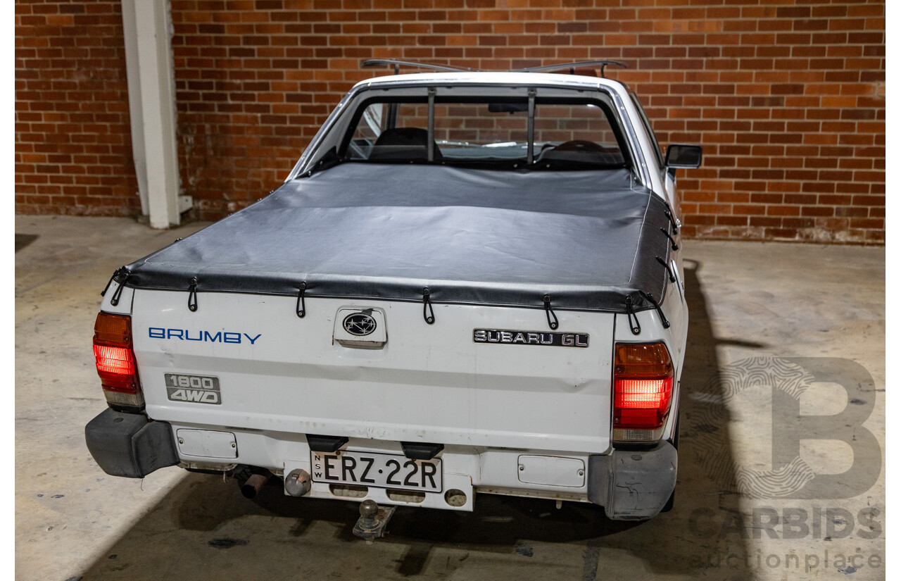 5/1991 Subaru Brumby Special GL Targa Roof (4x4) P/Up White 1.8L
