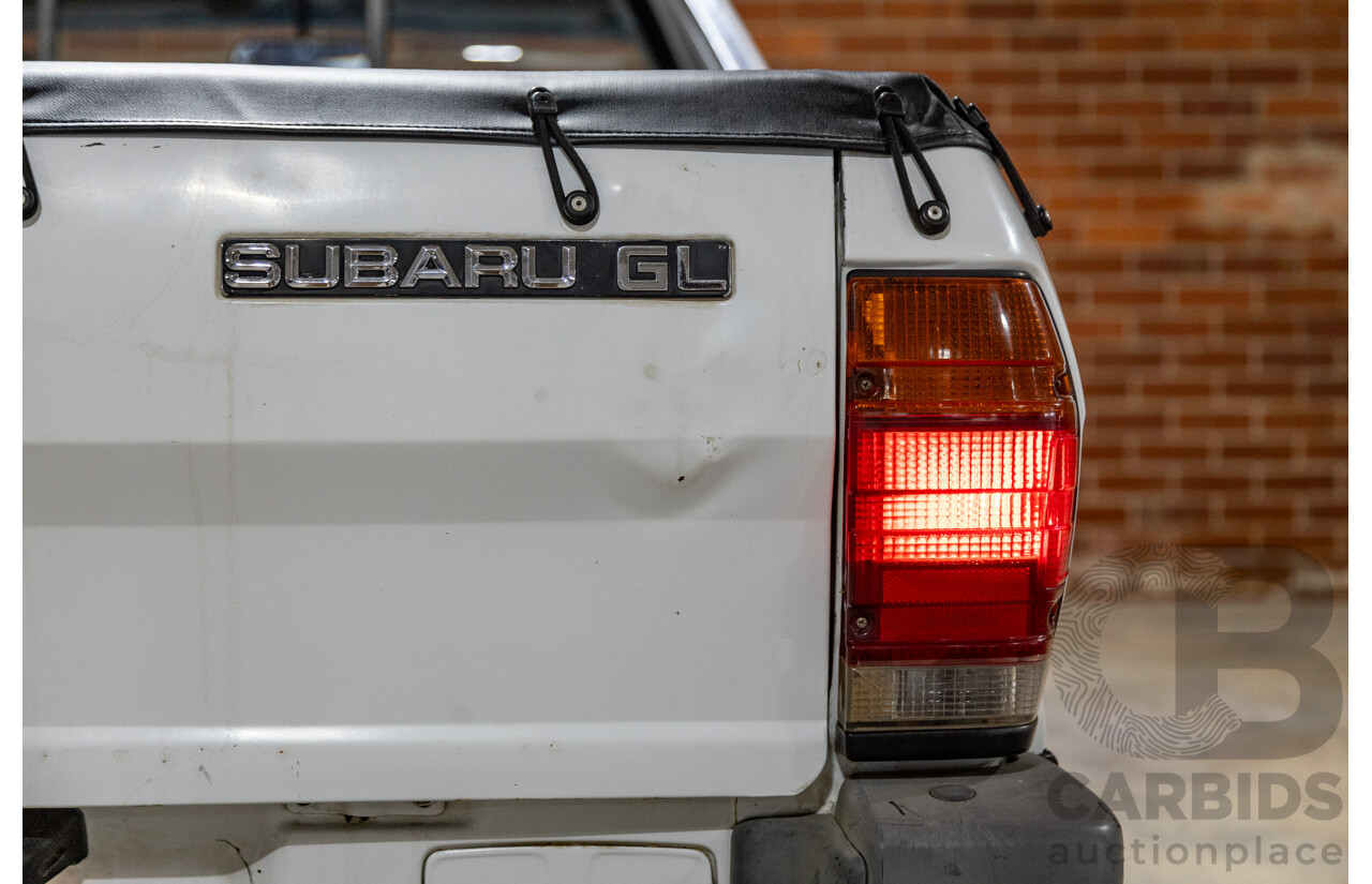 5/1991 Subaru Brumby Special GL Targa Roof (4x4) P/Up White 1.8L