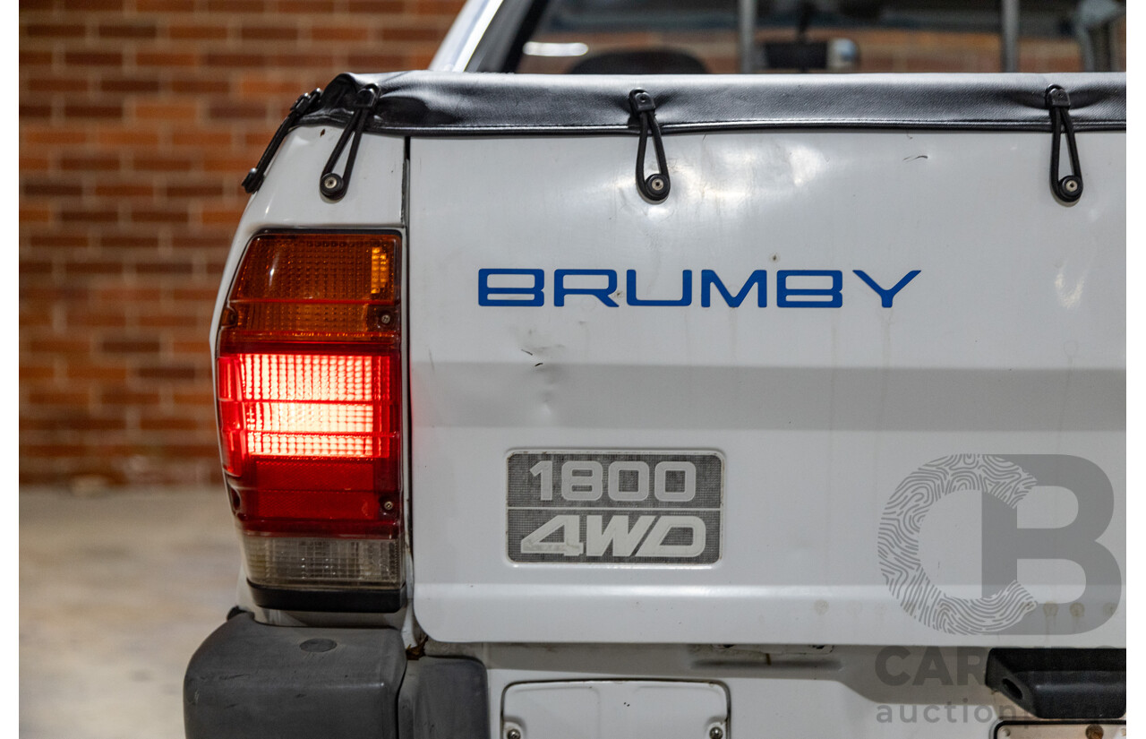 5/1991 Subaru Brumby Special GL Targa Roof (4x4) P/Up White 1.8L
