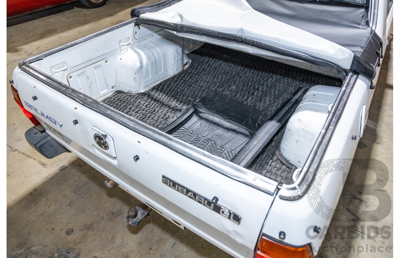 5/1991 Subaru Brumby Special GL Targa Roof (4x4) P/Up White 1.8L