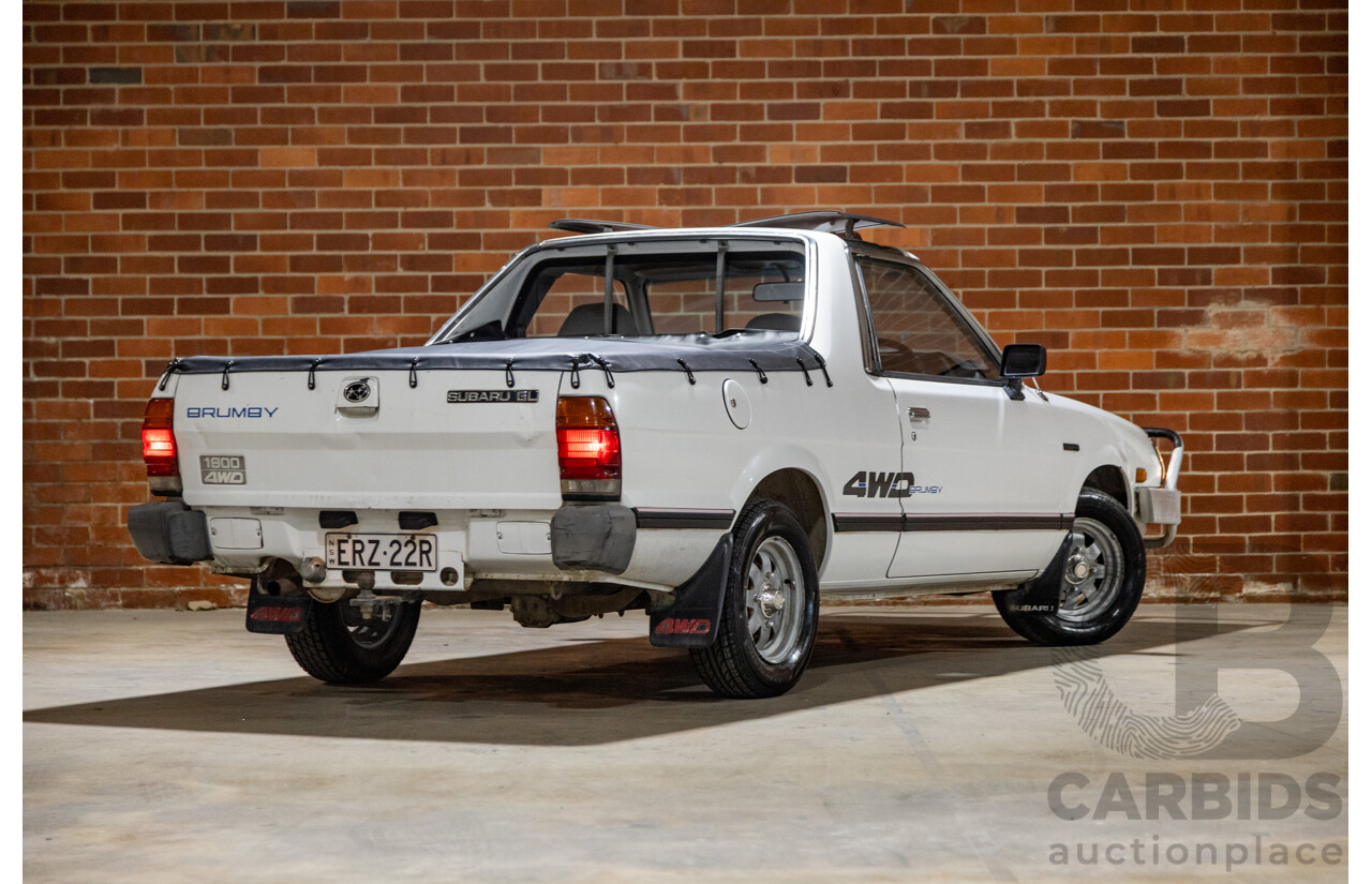 5/1991 Subaru Brumby Special GL Targa Roof (4x4) P/Up White 1.8L