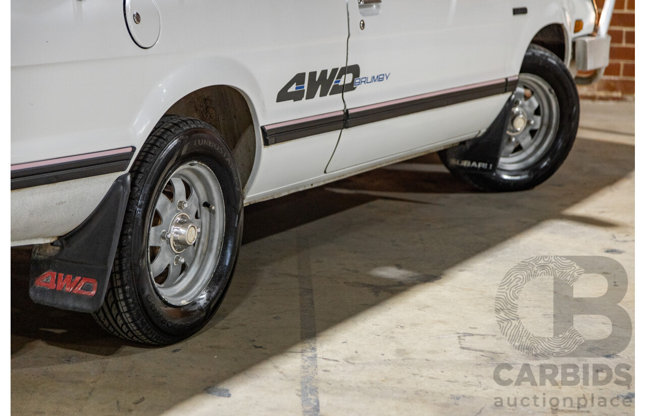 5/1991 Subaru Brumby Special GL Targa Roof (4x4) P/Up White 1.8L