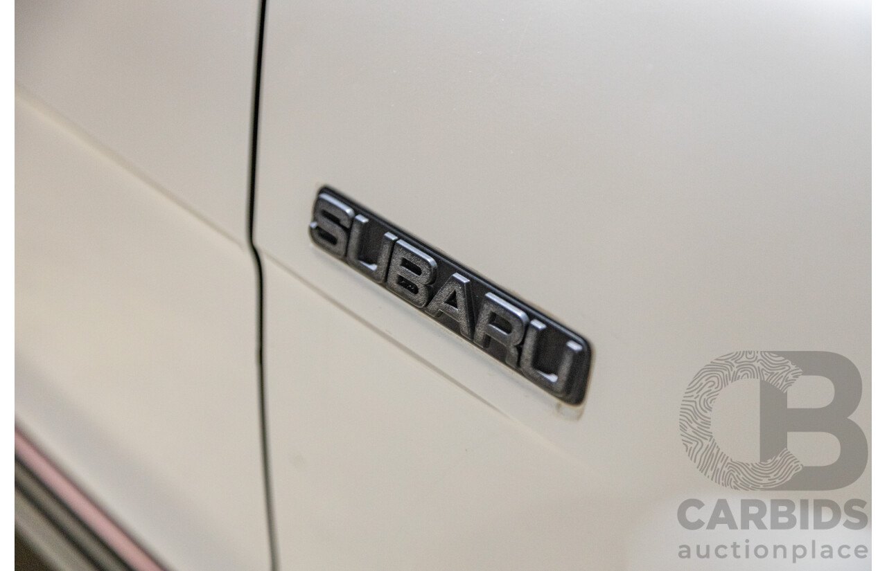 5/1991 Subaru Brumby Special GL Targa Roof (4x4) P/Up White 1.8L