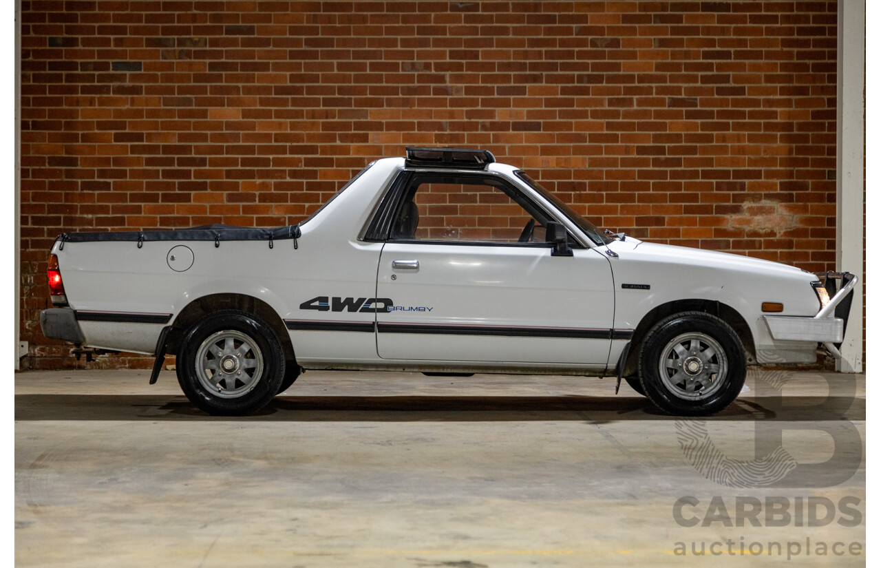 5/1991 Subaru Brumby Special GL Targa Roof (4x4) P/Up White 1.8L