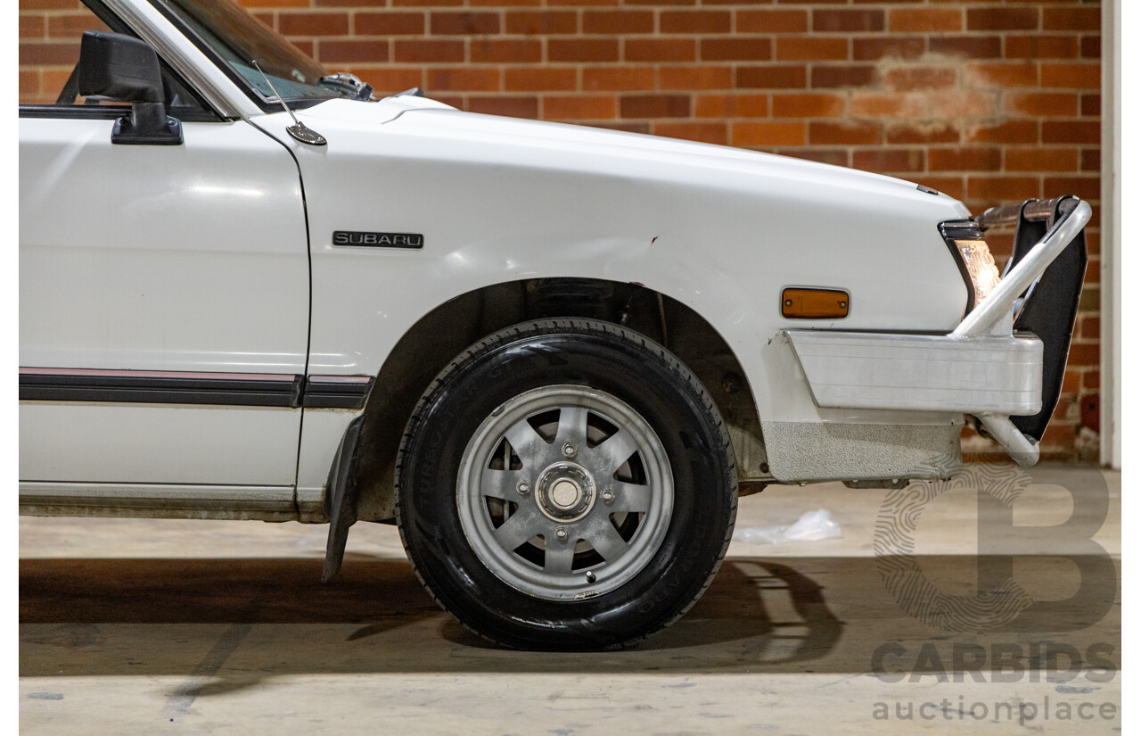 5/1991 Subaru Brumby Special GL Targa Roof (4x4) P/Up White 1.8L